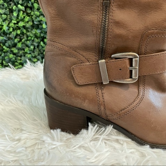 90’s Franco Sarto Brown Square Toe Boots - Picture 6 of 11